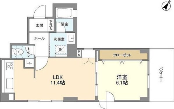 ルクレ日本橋蛎殻町の物件間取画像